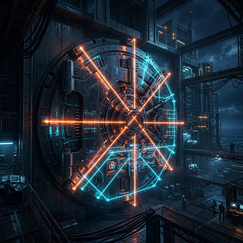 Cánh cửa hầm chứa an ninh ngân hàng quốc tế rsa 256 bit chặn mọi đợt tấn công hacker bảo vệ cược thủ