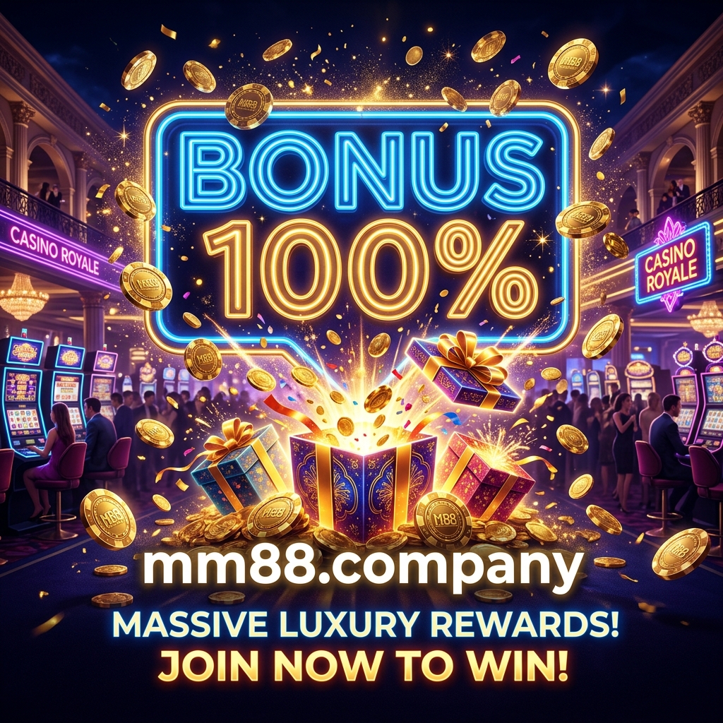 Hình ảnh nổ tung rương phần thưởng khổng lồ tại casino cá cược khuyến mãi MM88 tặng tiền 100%