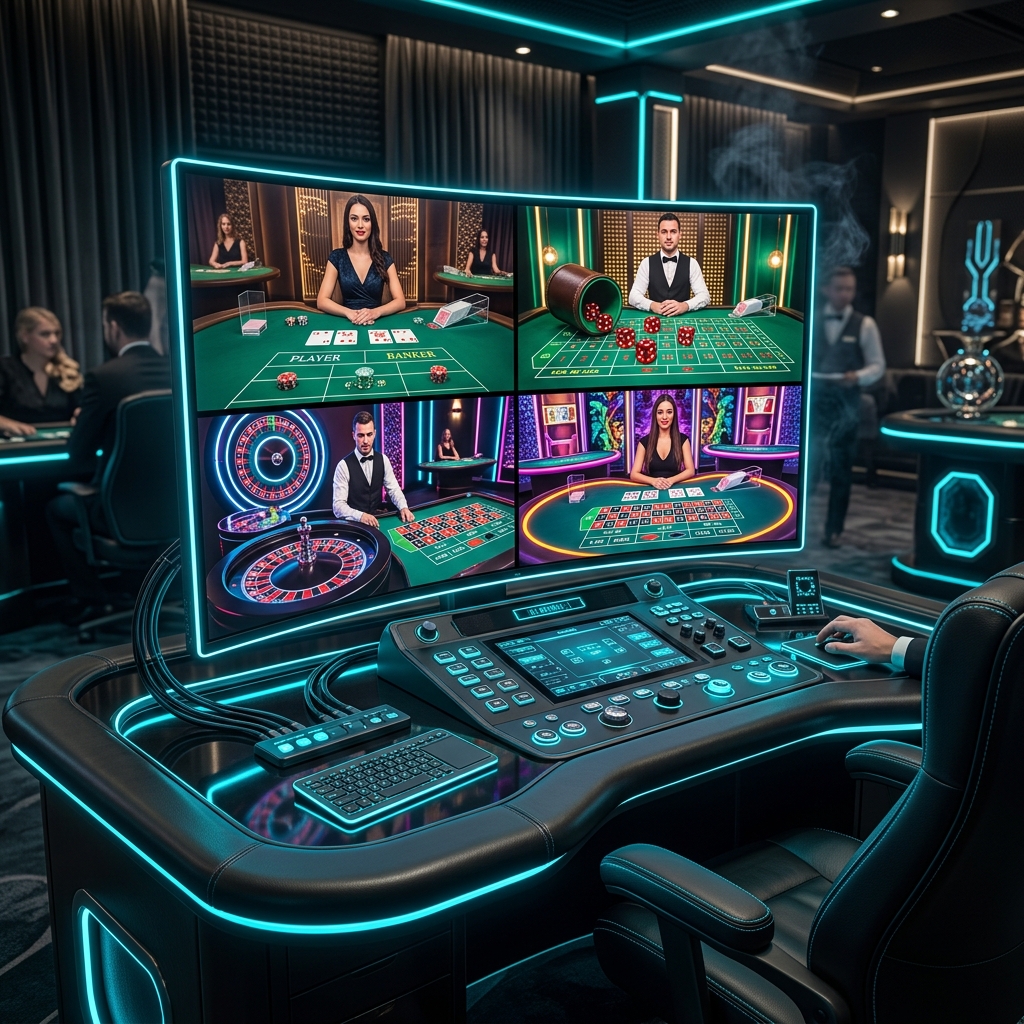 Hệ thống chia nhiều màn hình đa nhiệm cá cược Live Casino 4 bàn cùng lúc cho dân sành sỏi VIP