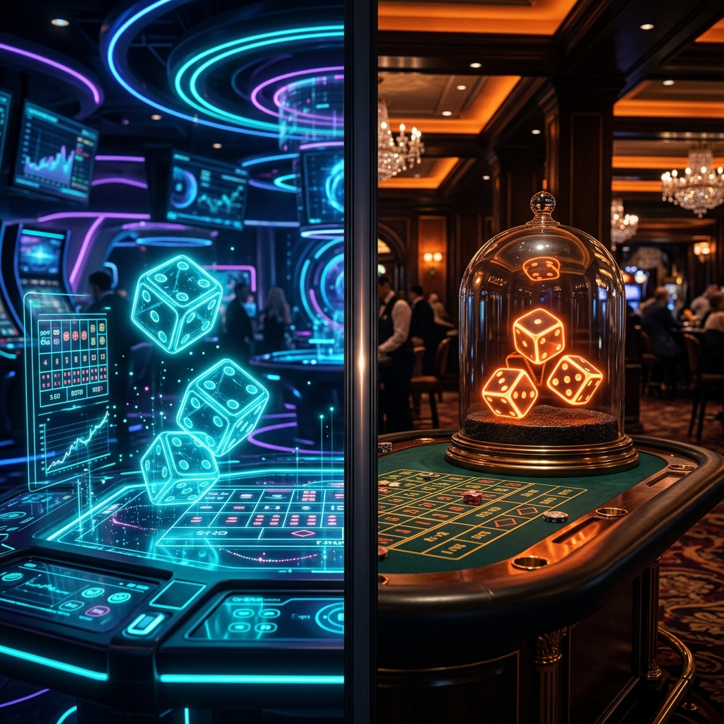 So sánh không gian ảo Virtual Sicbo 3D hitech và sảnh Dealer thực tế live tại MM88